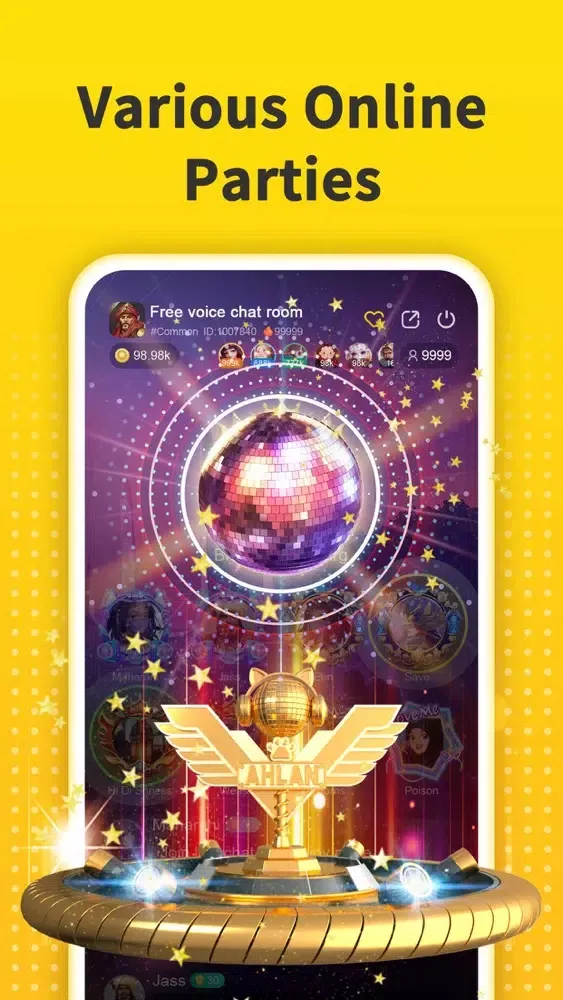 Скриншоты Ahlan - Group Voice Chat Rooms