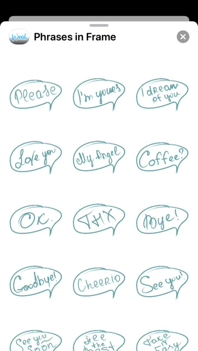 Capturas de tela do Phrases in frame