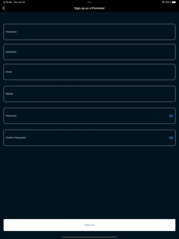 Capturas de tela do BEAM Bookings iPad 