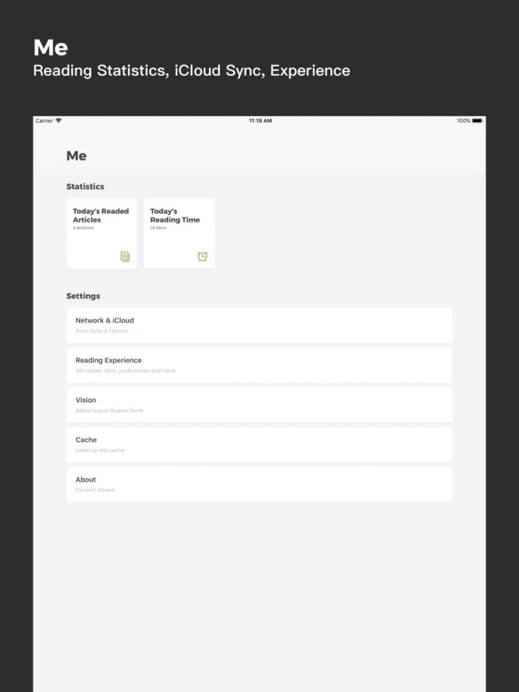 Adonis iPad  سکرین شاٹس