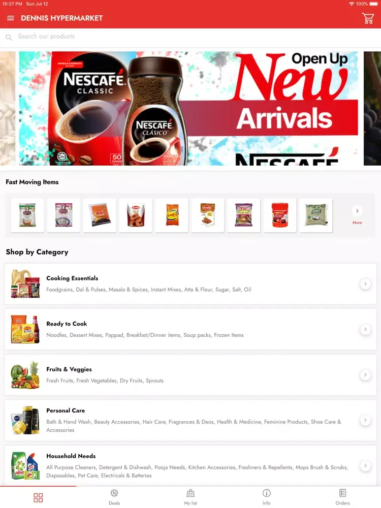 Скриншоты Dennis Hypermarket iPad 