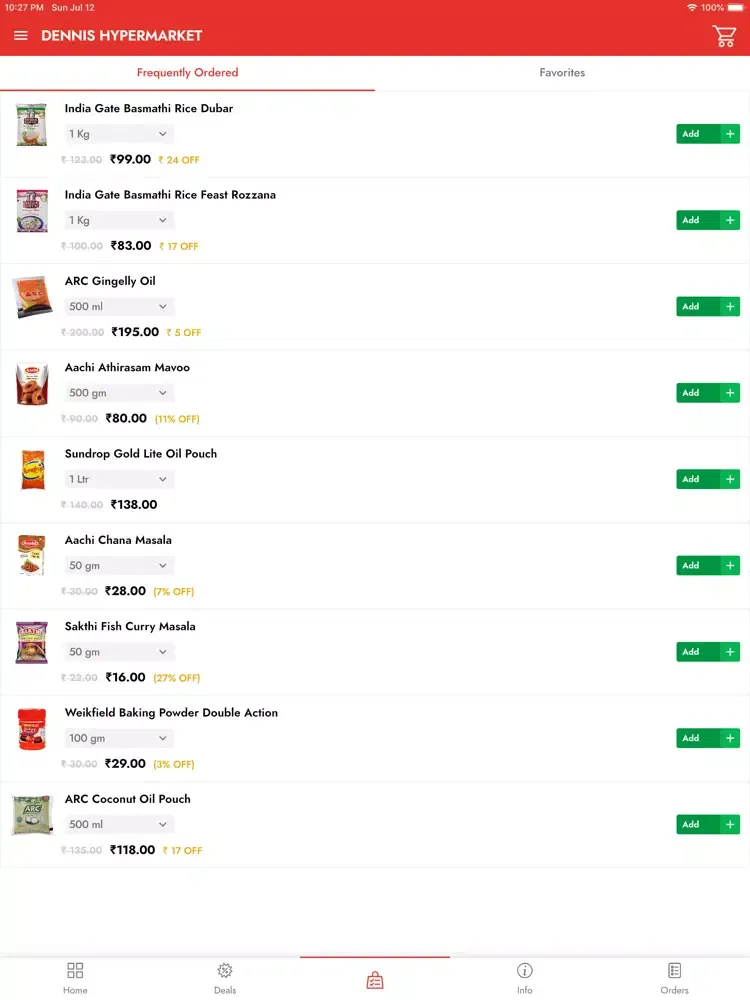 Скриншоты Dennis Hypermarket iPad 