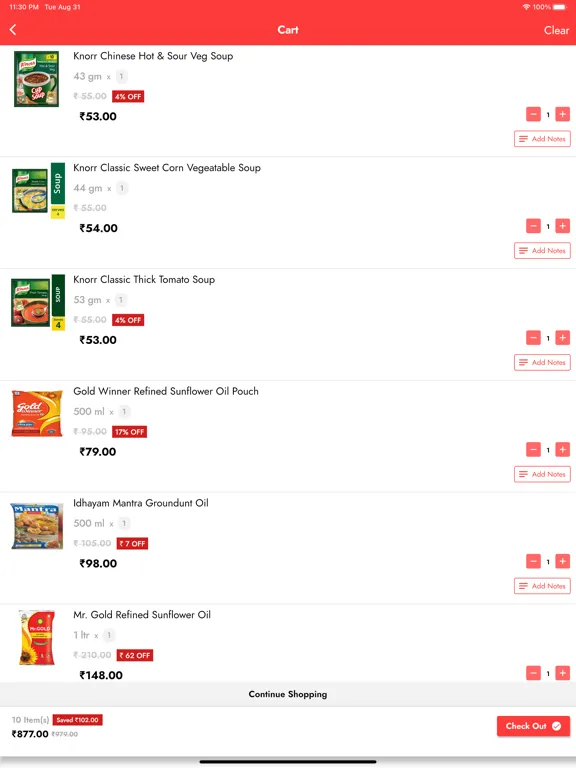 Capturas de tela do J Mart iPad 