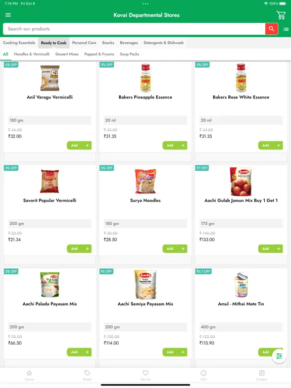 Kovai Departmental Stores iPad  Screenshots