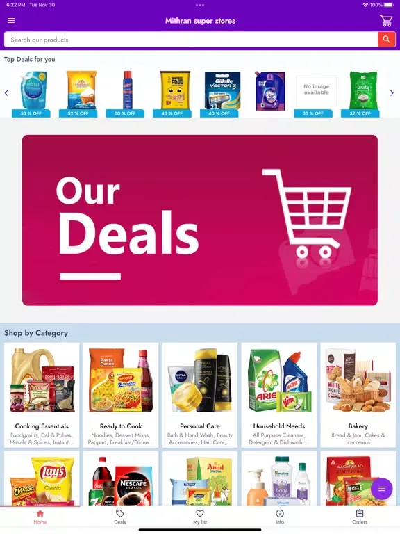 Zrzuty ekranu Mithran Super Stores iPad 