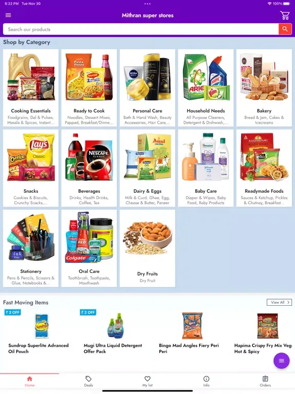 Zrzuty ekranu Mithran Super Stores iPad 
