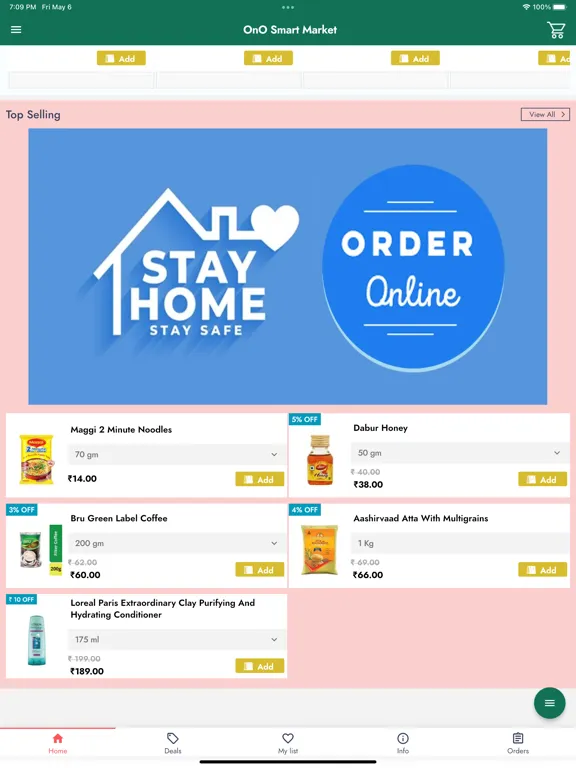 OnO Smart Market iPad  Screenshots
