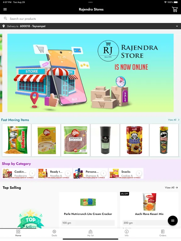 Zrzuty ekranu Rajendra Stores iPad 