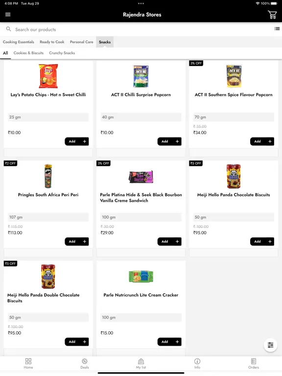 Zrzuty ekranu Rajendra Stores iPad 
