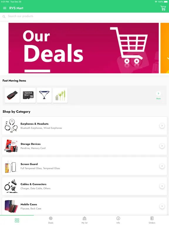 RVS Mart iPad  Screenshots