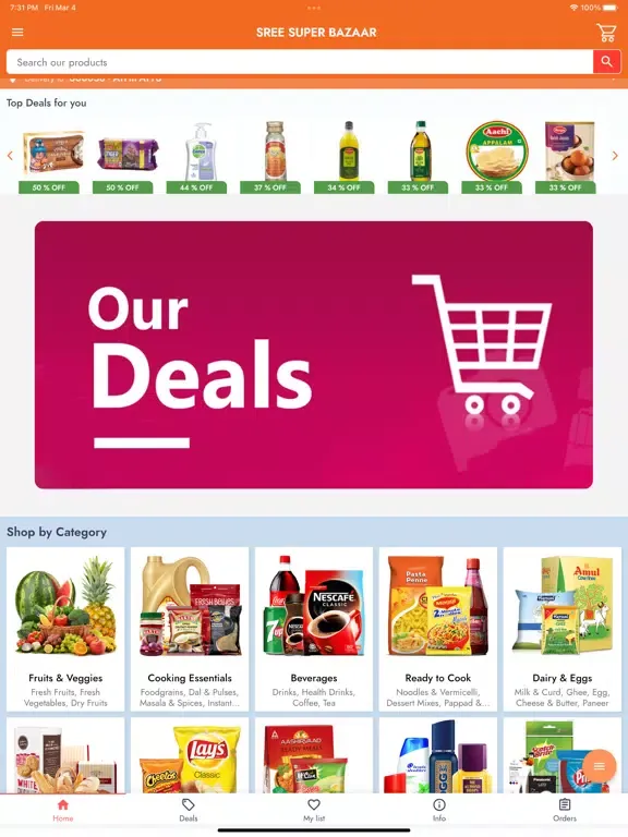 Ảnh chụp màn hình của Sree Super Bazaar iPad 