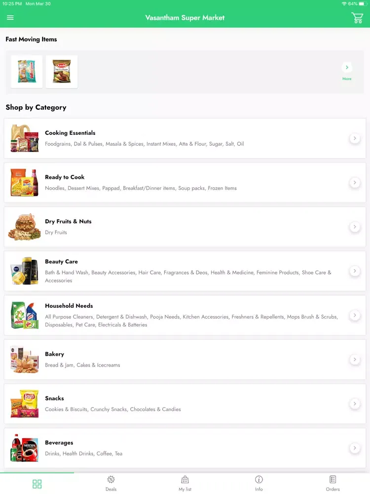 Capturas de pantalla de Vasantham Super Market iPad 