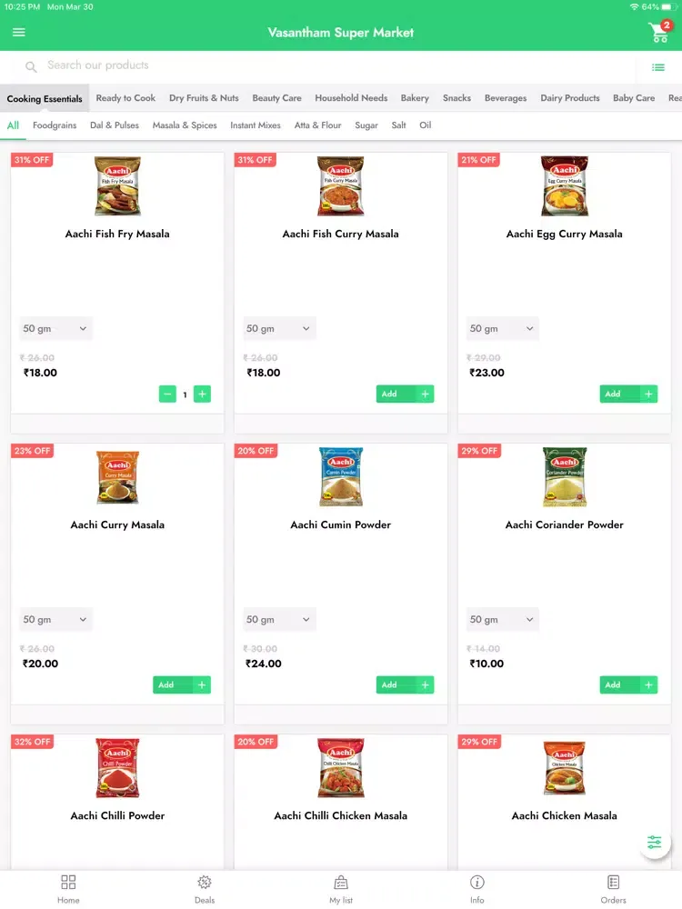 Capturas de pantalla de Vasantham Super Market iPad 