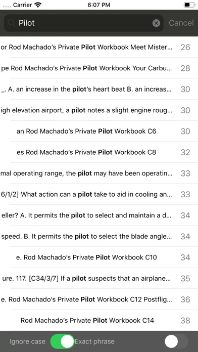 Rod’s Private Pilot Workbook Ekran Görüntüleri