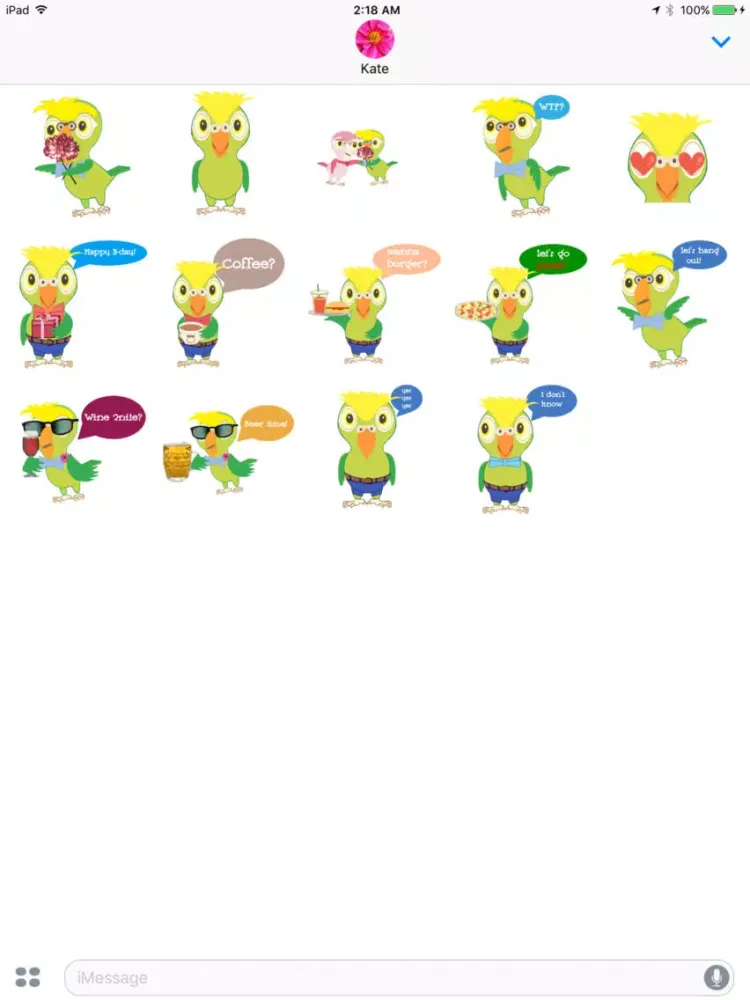 BillyStickers - Animated Parrot Fun Stickers iPad  Screenshots