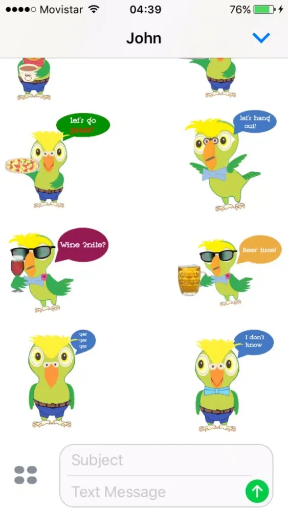 BillyStickers - Animated Parrot Fun Stickers Screenshots