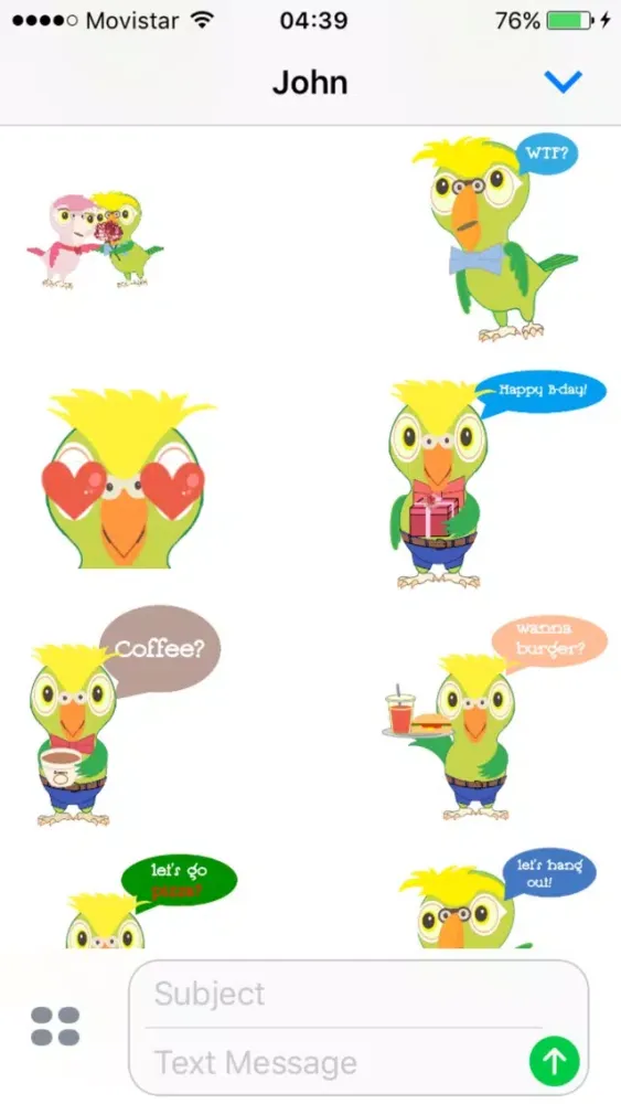 BillyStickers - Animated Parrot Fun Stickers Screenshots