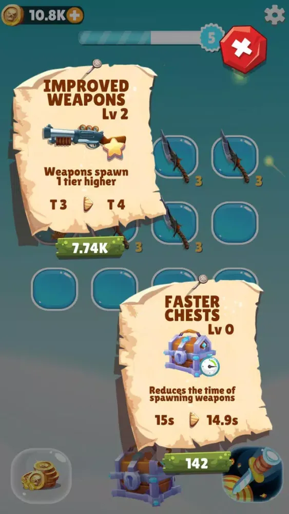 Ảnh chụp màn hình của Idle Knives Tycoon-Merge & Hit
