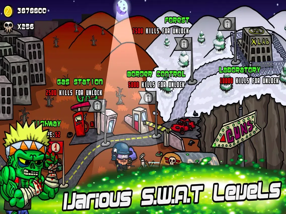 ภาพหน้าจอของ S.W.A.T vs Zombies iPad 