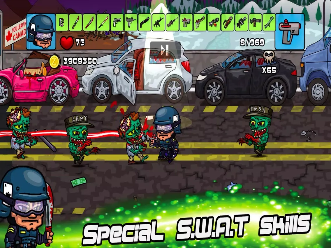 ภาพหน้าจอของ S.W.A.T vs Zombies iPad 