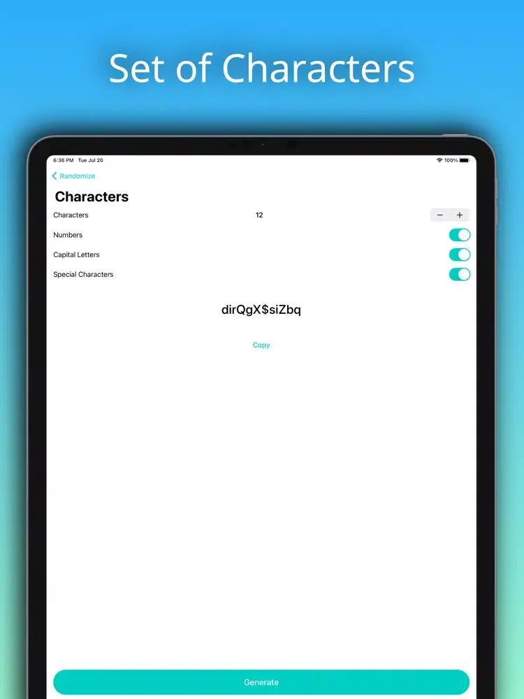 ภาพหน้าจอของ Randomizer: Events Generator iPad 