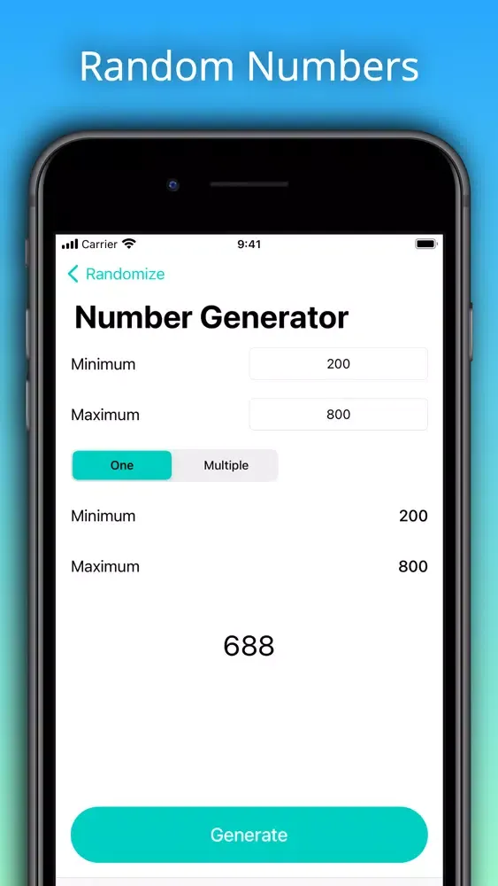 ภาพหน้าจอของ Randomizer: Events Generator