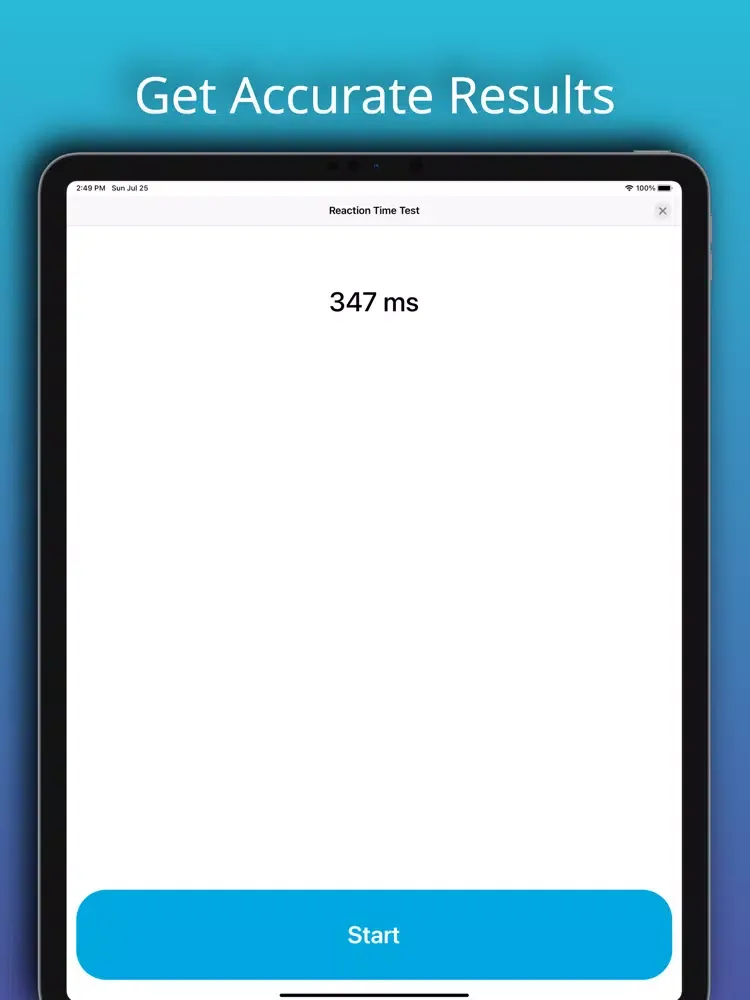 Reaction Time: Reflexes Test iPad  स्क्रीनशॉट
