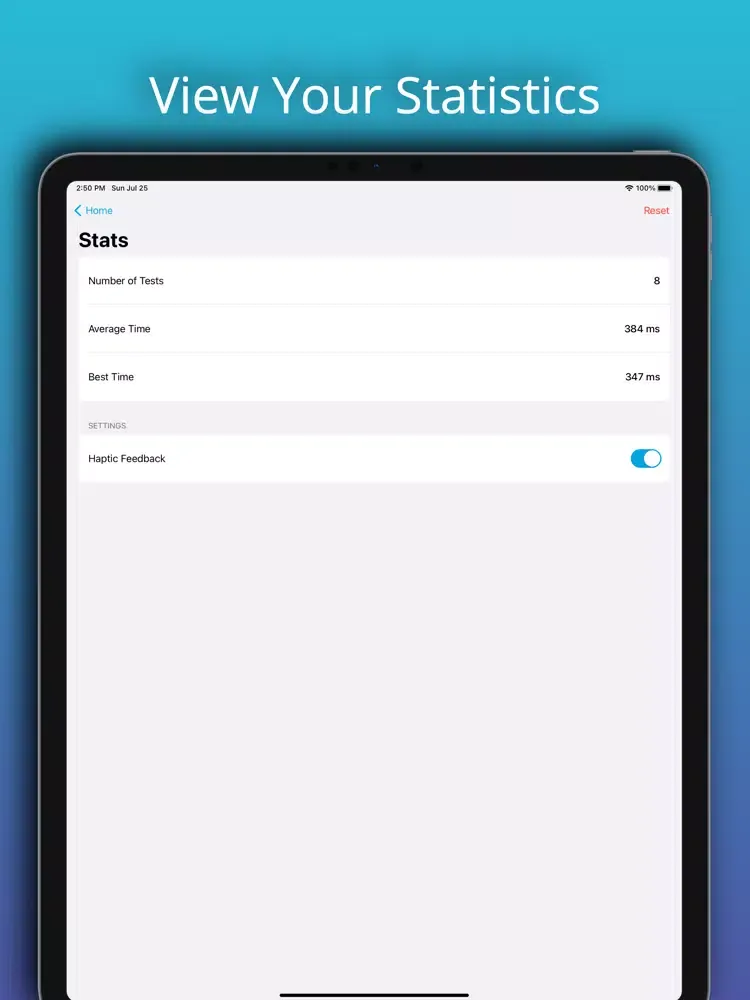 Reaction Time: Reflexes Test iPad  स्क्रीनशॉट