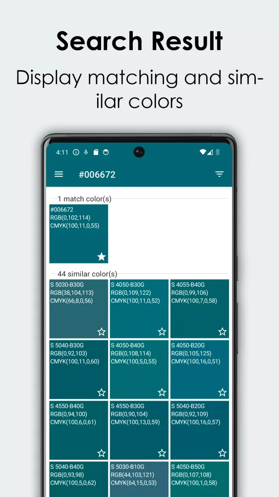 Capturas de pantalla de NCS Colors