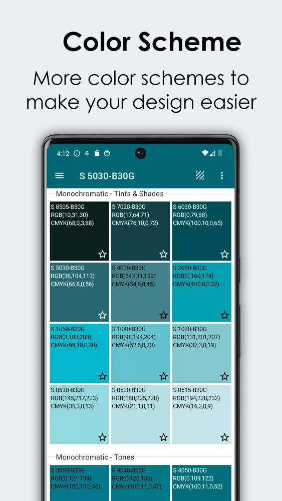 Capturas de pantalla de NCS Colors