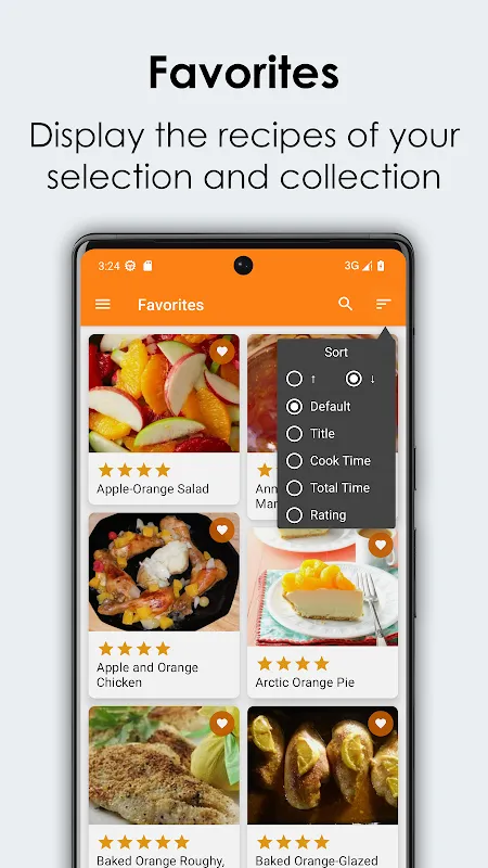 Orange Recipes Cookbook Screenshots