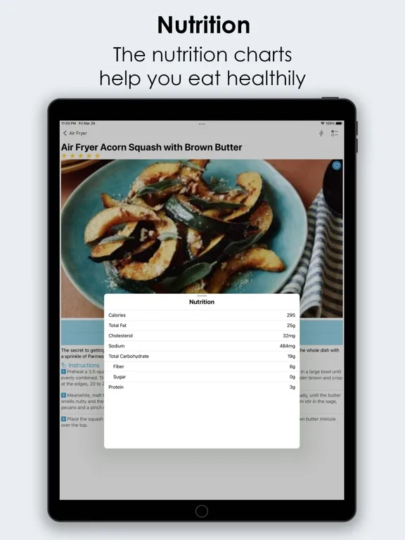 Capturas de tela do Instant Pot Recipes, offline iPad 