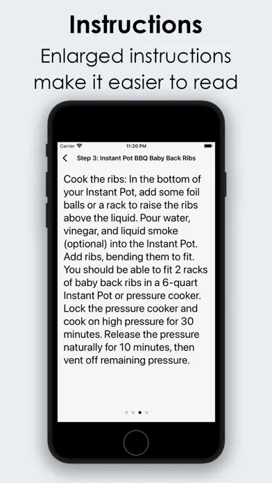 Capturas de tela do Instant Pot Recipes, offline