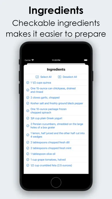 Capturas de tela do Instant Pot Recipes, offline