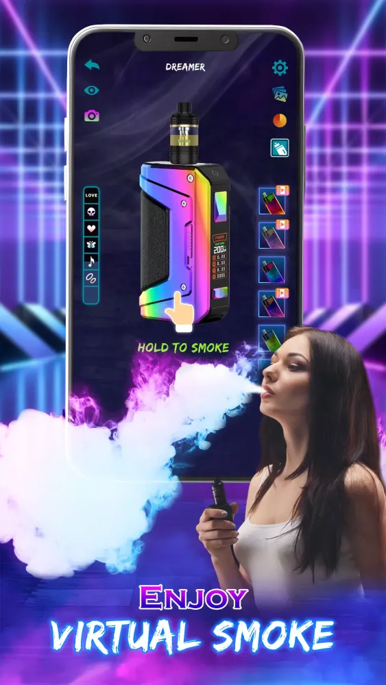 Capturas de tela do Vape Prank Simulator
