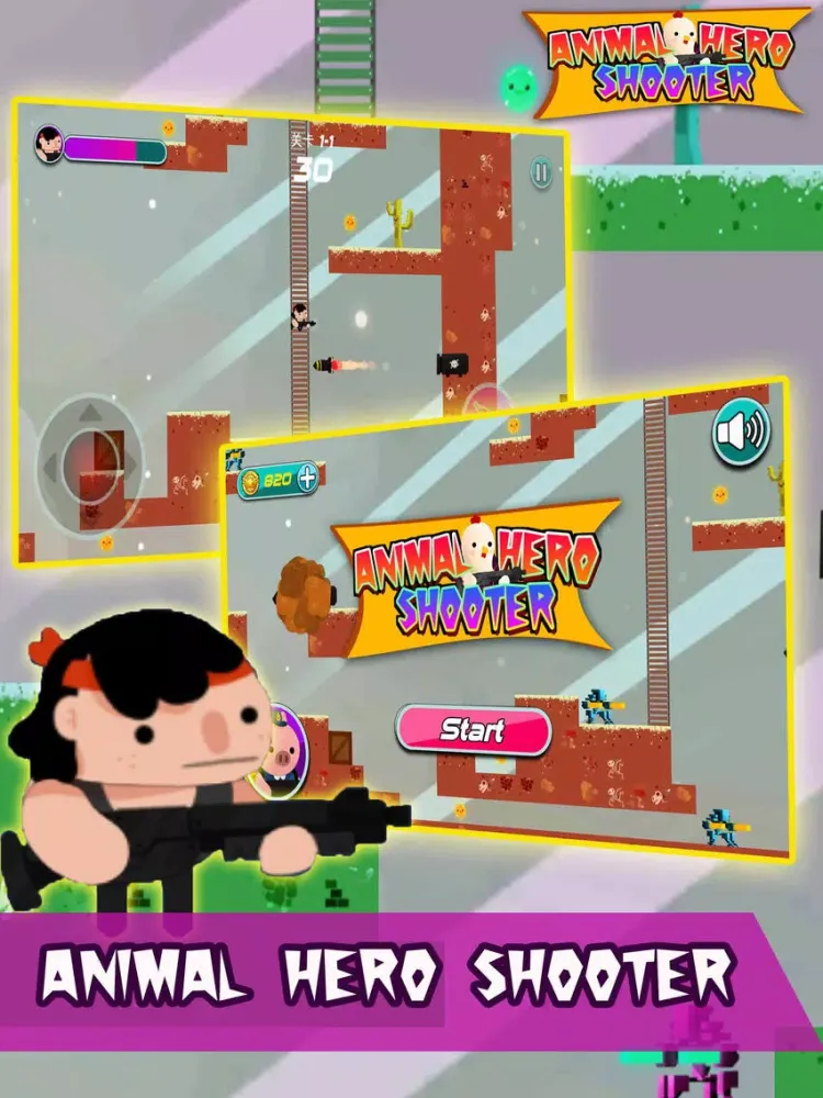 تصاویر Animal Hero Shooter:endless adventure game iPad 