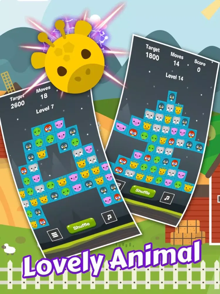 Crazy Animals Match iPad 应用截图