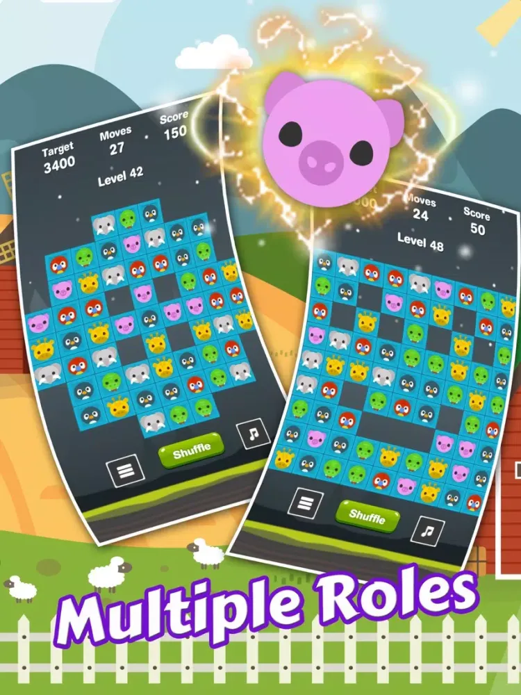 Crazy Animals Match iPad 应用截图