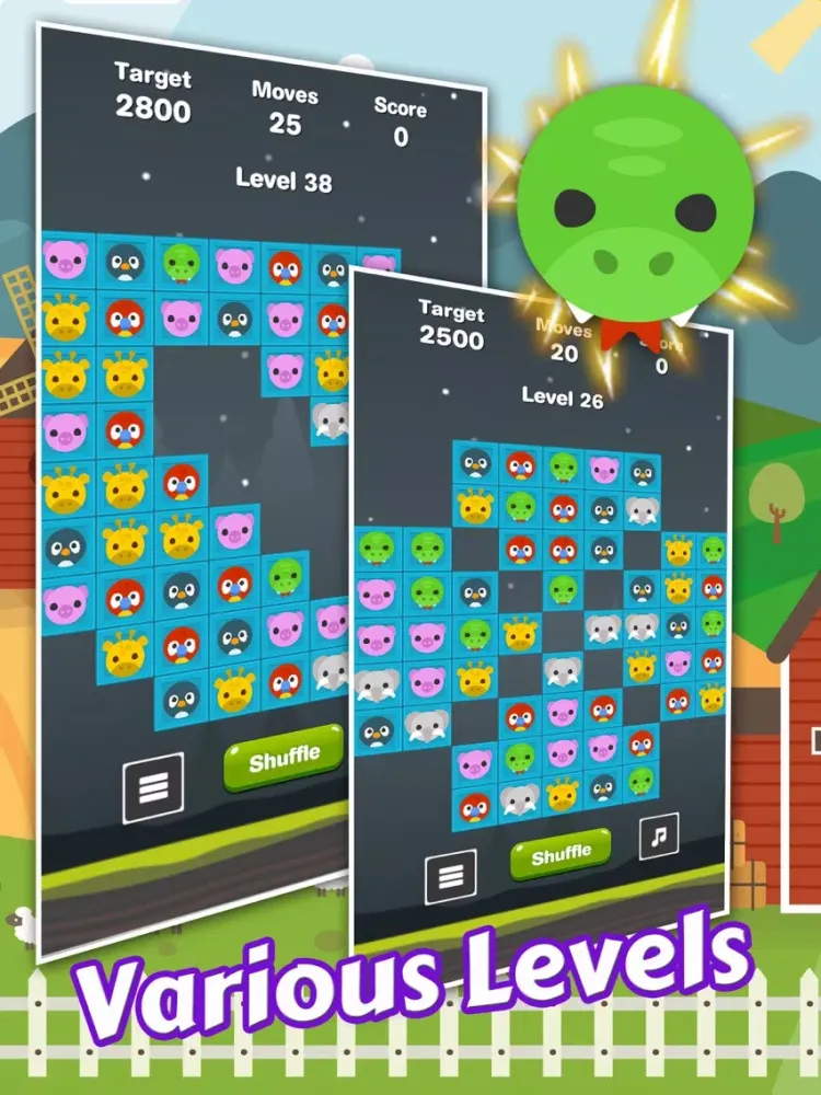 Crazy Animals Match iPad 应用截图