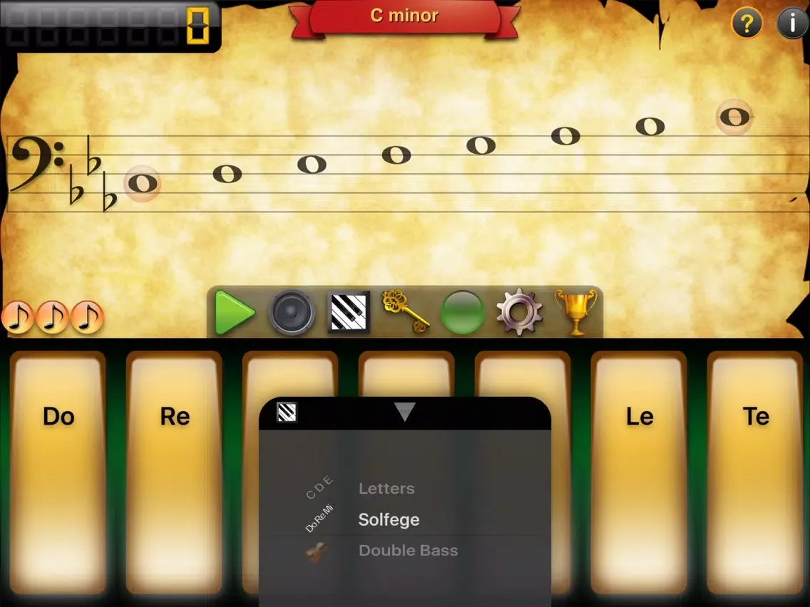 Tangkapan skrin Mozart 2 Double Bass iPad 