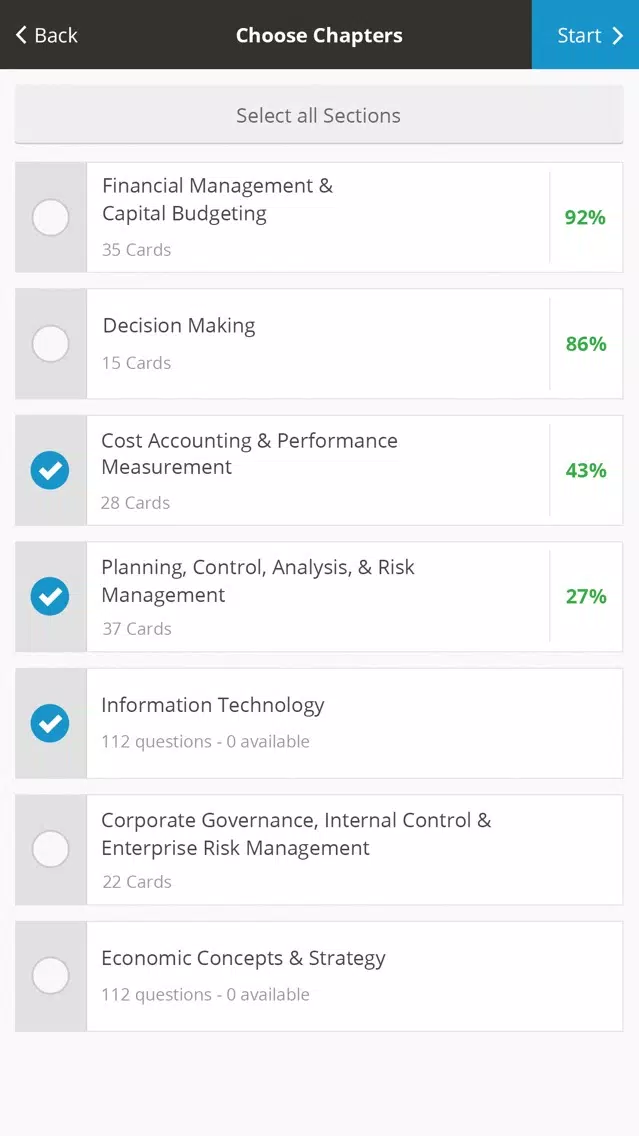 CPA Exam Flashcards Ekran Görüntüleri