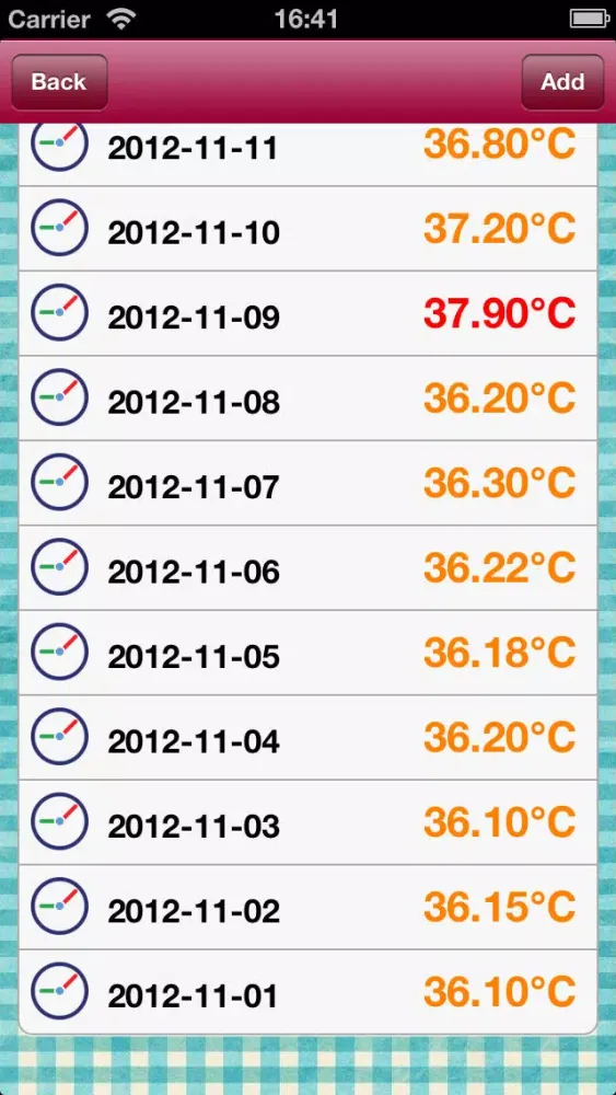 Capturas de pantalla de iBodyTemperature