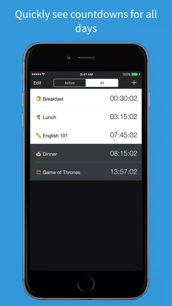 Countdowns – plan daily repeating schedules スクリーンショット