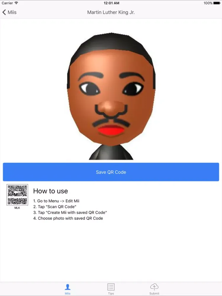 Capturas de tela do Miis for Miitomo iPad 