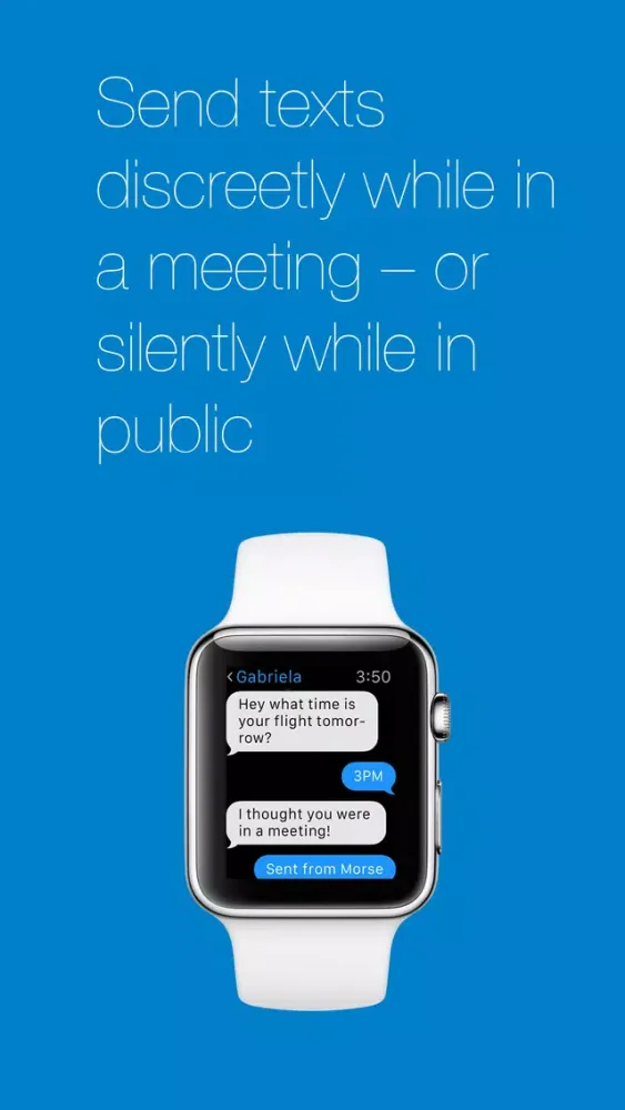 Capturas de pantalla de Morse – texting for Apple Watch