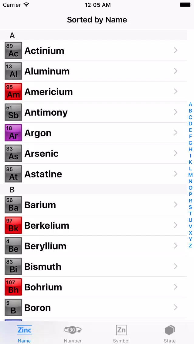 The Elements – periodic table for Apple Watch स्क्रीनशॉट