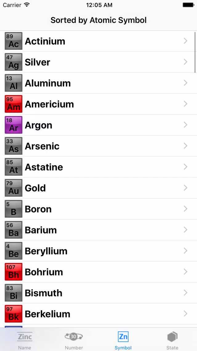 The Elements – periodic table for Apple Watch स्क्रीनशॉट