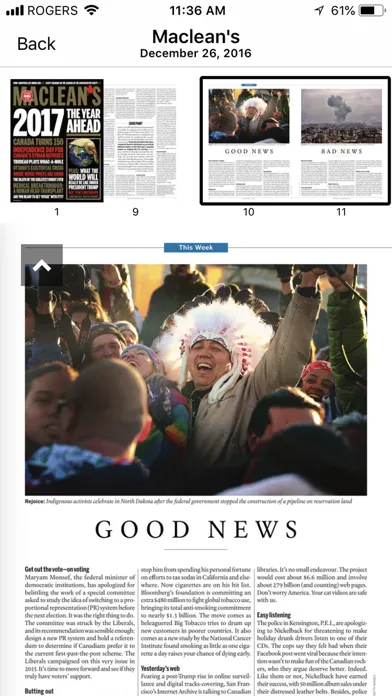 Capturas de pantalla de Maclean’s Magazine