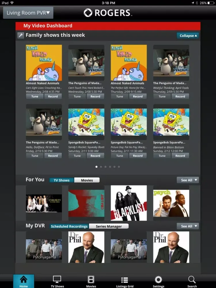 Скриншоты Remote PVR Manager for iPad (ATL) iPad 