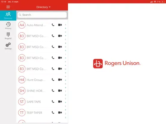 Rogers Unison iPad  Screenshots